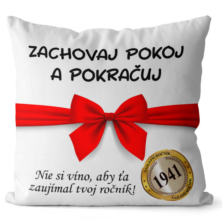 E-shop Vankúš Zachovaj pokoj (Veľkosť: 40 x 40 cm, rok: 1941)
