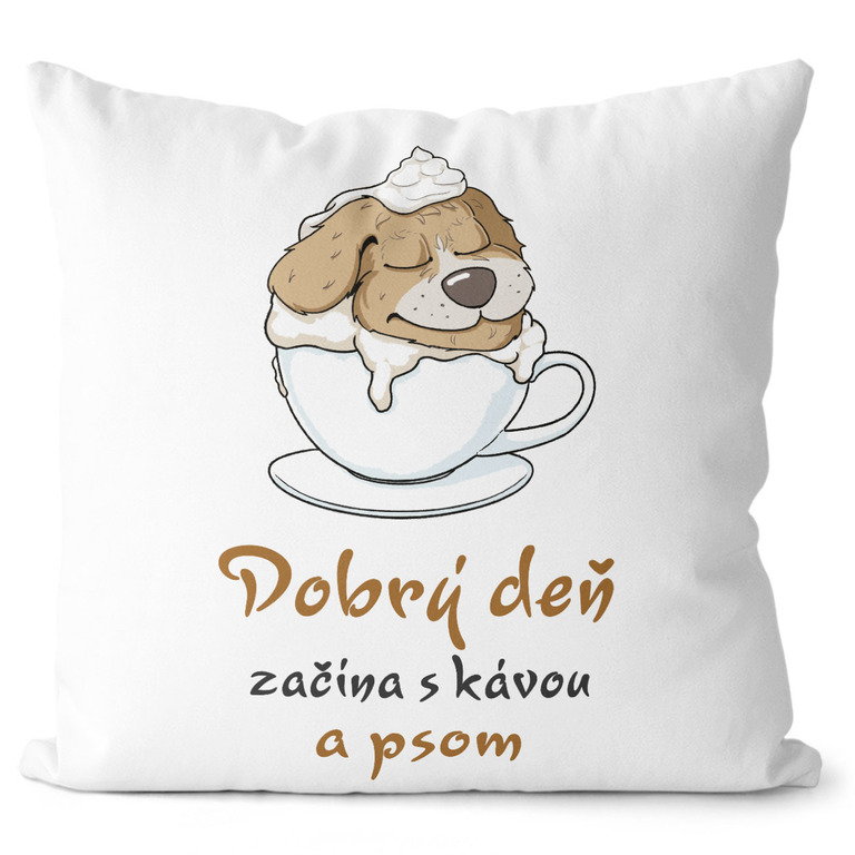 E-shop Vankúš Dobrý deň začína se psom