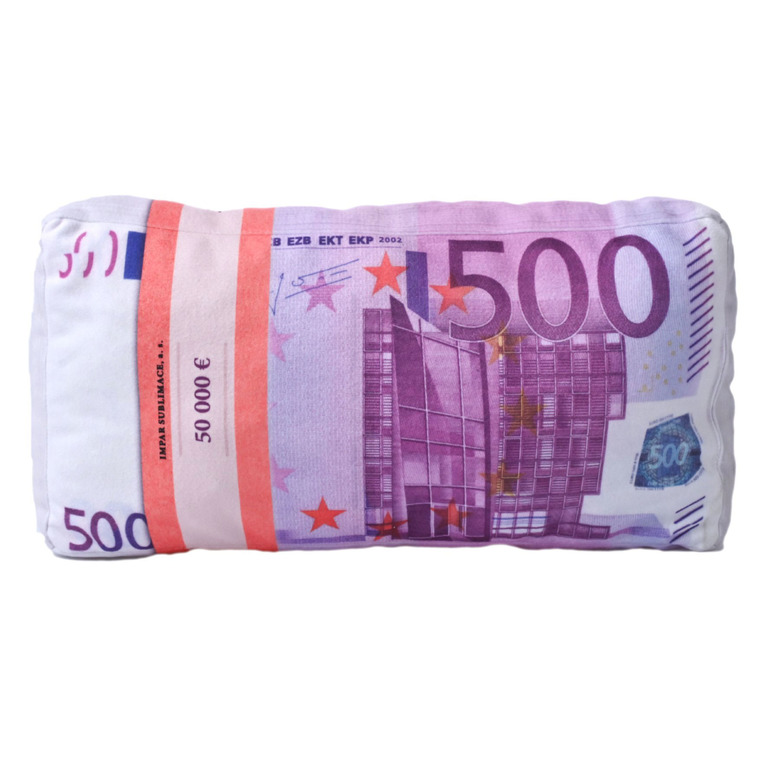 E-shop 3D vankúš Bankovky 500 €